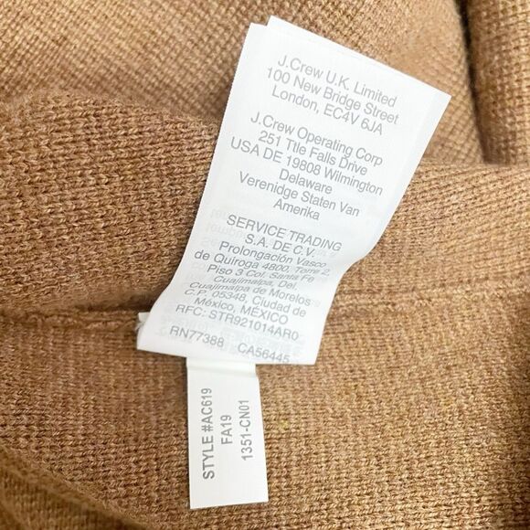 J. Crew Vanessa Sweater-Jacket Tan Camel Open Front Blazer Cardigan Size XXS - Picture 9 of 10